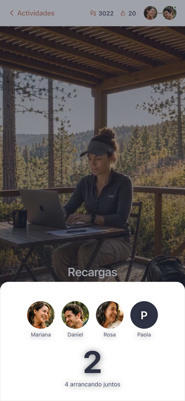 La cuenta regresiva compartida: los cuatro arrancan la recarga en el mismo segundo.