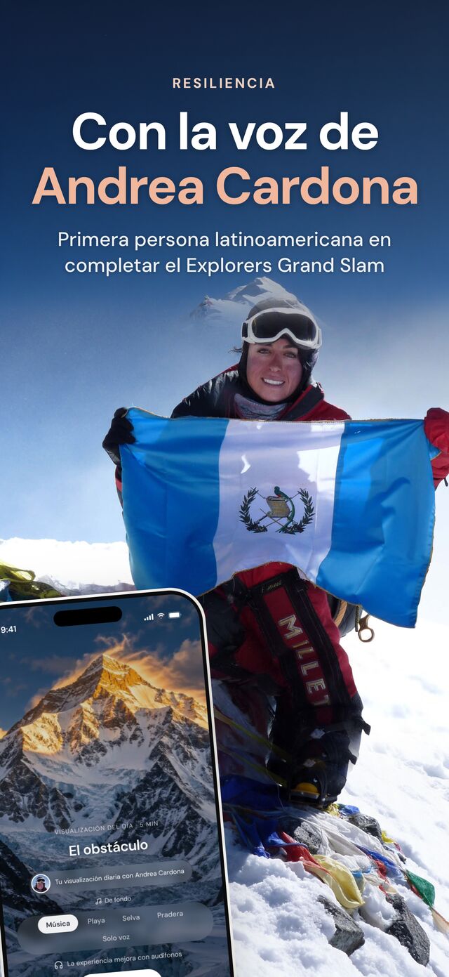 Las visualizaciones diarias de Andrea, primera persona latinoamericana en completar el Explorers Grand Slam.
